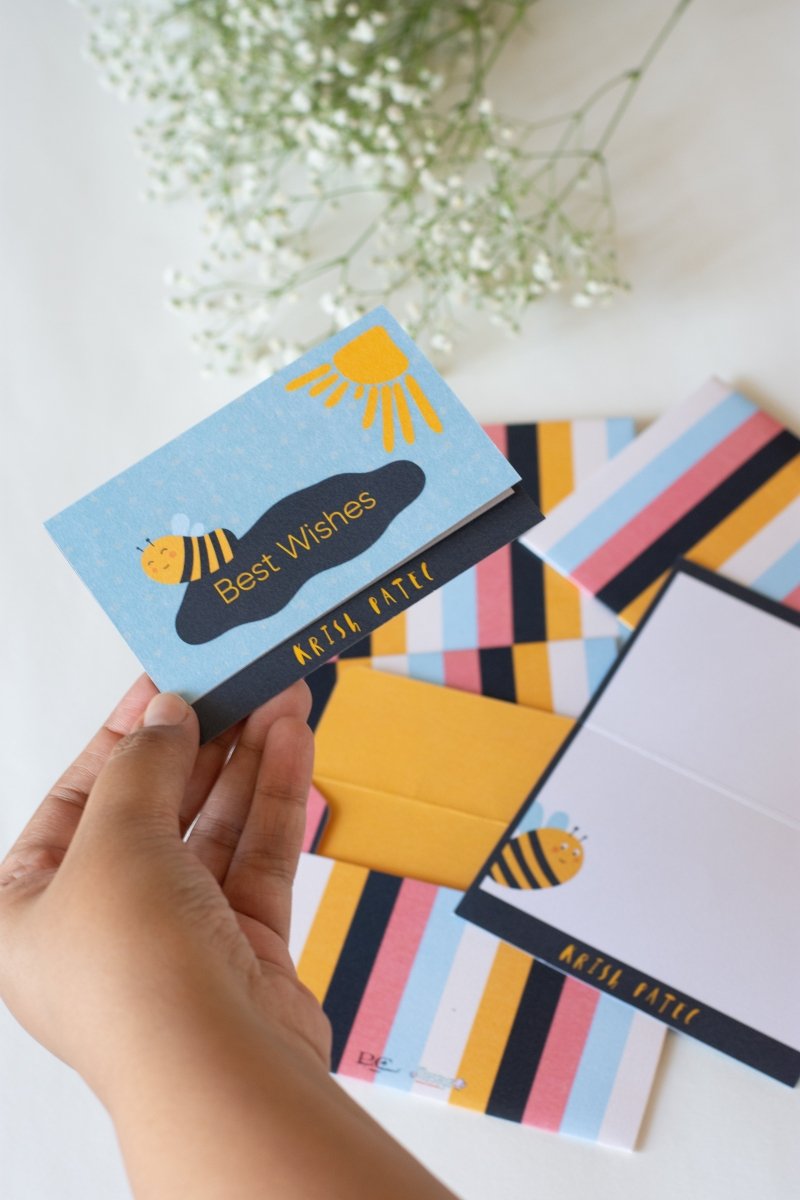 Foldable Gift Cards with Envelopes - Bee Yourself | Bright | 250 GSM Paper | Verified Sustainable by Brown Living™