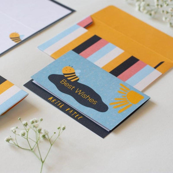 Foldable Gift Cards with Envelopes - Bee Yourself | Bright | 250 GSM Paper | Verified Sustainable by Brown Living™