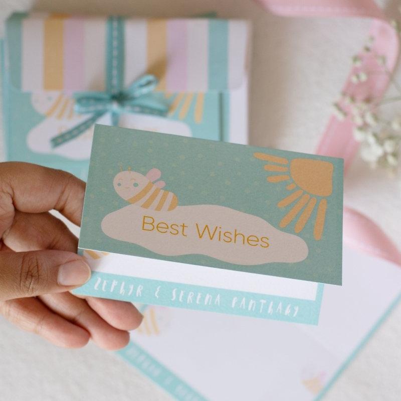 Foldable Gift Cards with Envelopes - Bee Yourself | Pastel | 250 GSM Paper | Verified Sustainable by Brown Living™