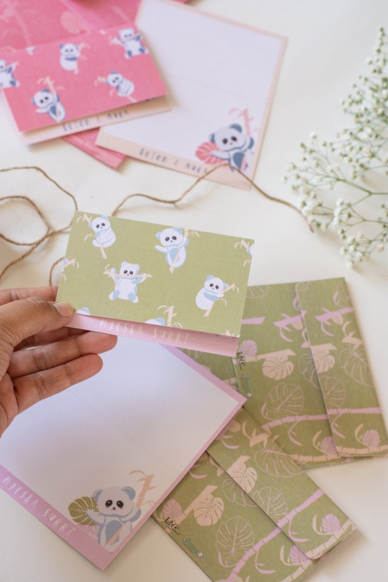 Foldable Gift Cards with Envelopes - K for Koala | Pastel | 250 GSM Paper | Verified Sustainable by Brown Living™