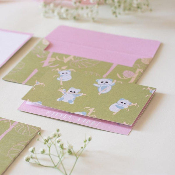 Foldable Gift Cards with Envelopes - K for Koala - Pastel | Verified Sustainable by Brown Living™