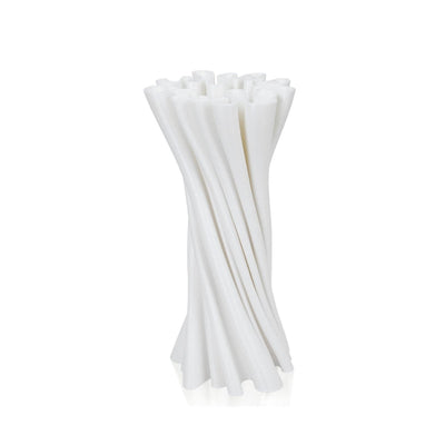 Folds Plant - Based Silk White Vase – Home Decor on Brown Living™. SKU: FOLDEDPLIWA012. Img 4.