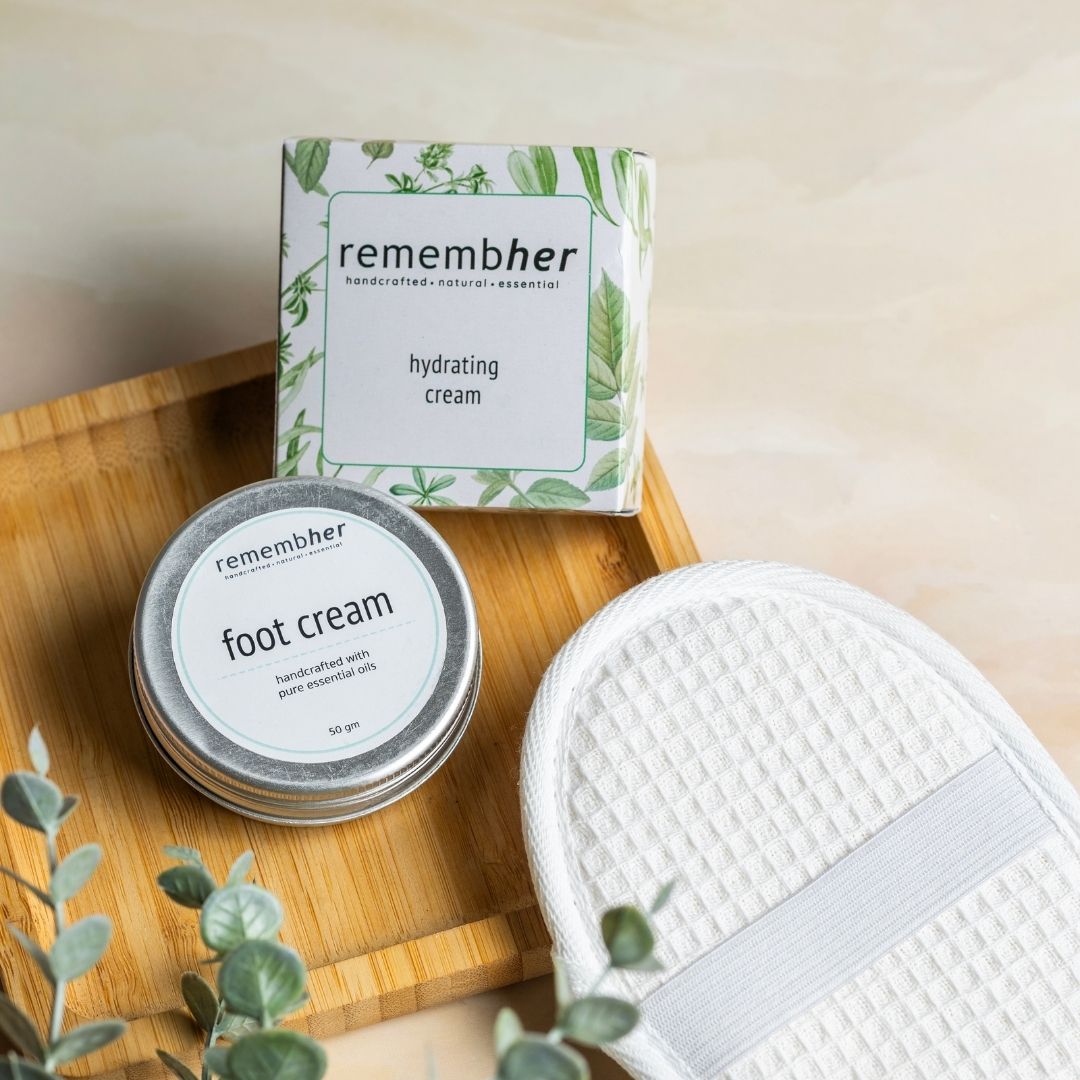 Foot Cream for Dry & Cracked Heels | Cocoa & Shea Butter with Tea Tree – Foot Cream by remembher available on Brown Living™. . SKU: SCBFOT028. Img 2.