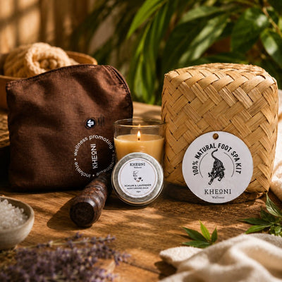 Foot Massage Kit | Relaxation & Foot Care Set – Foot Care on Brown Living™. SKU: KHFSK-01. Img 3.