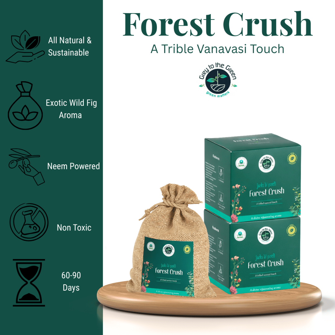 Forest Crush Aroma Pouch (Pack of 2) | Deep Woody Forest Fragrance – Fragrance Diffusers on Brown Living™. SKU: BLP2003-ForestCrush. Img 2.
