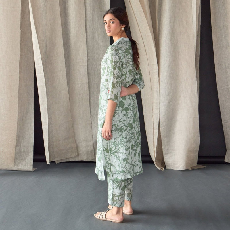 Forest Lullaby Pure Hemp Kurta Set | Verified Sustainable by Brown Living™