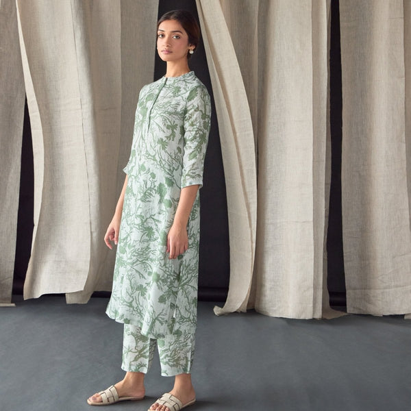 Forest Lullaby Pure Hemp Kurta Set | Verified Sustainable by Brown Living™