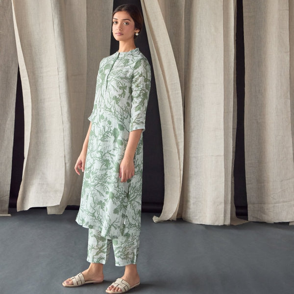 Forest Lullaby Pure Hemp Kurta Set | Verified Sustainable by Brown Living™