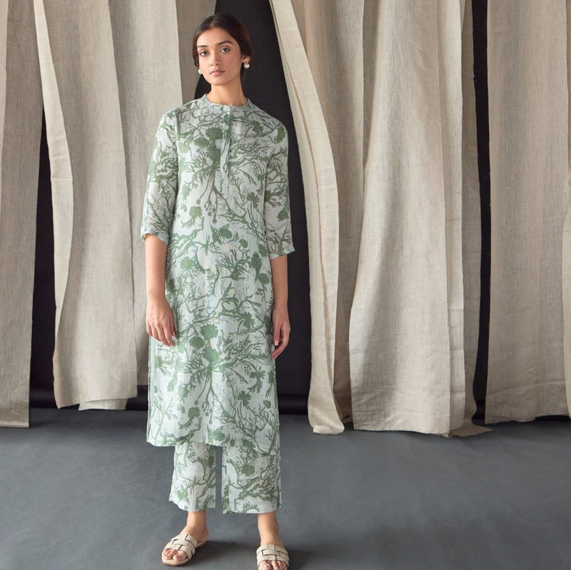 Forest Lullaby Pure Hemp Kurta Set | Verified Sustainable by Brown Living™