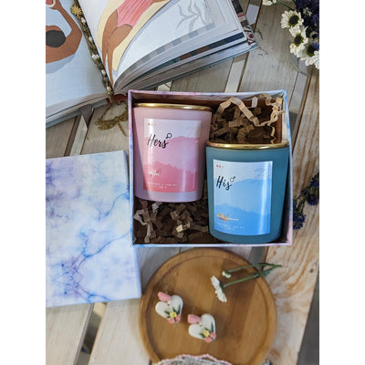 Forever Together His & Her Aroma Candle Set | Couple Gift – Candles & Fragrances on Brown Living™. SKU: SSAS-337LAVR. Img 3.