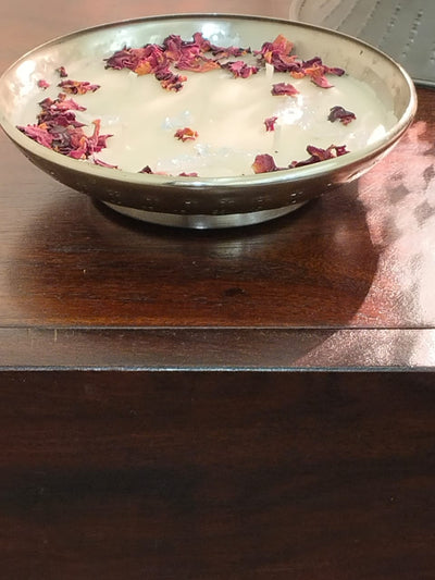 Fragrant Silver Urli Candle – Candles & Fragrances on Brown Living™. SKU: SN2558. Img 3.