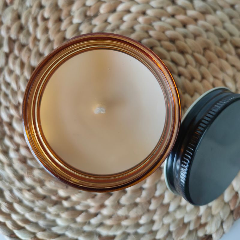 Frangipani Scented Soy Wax Candle – Natural & Long Lasting – Candles & Fragrances on Brown Living™. SKU: BGSC000010. Img 3.