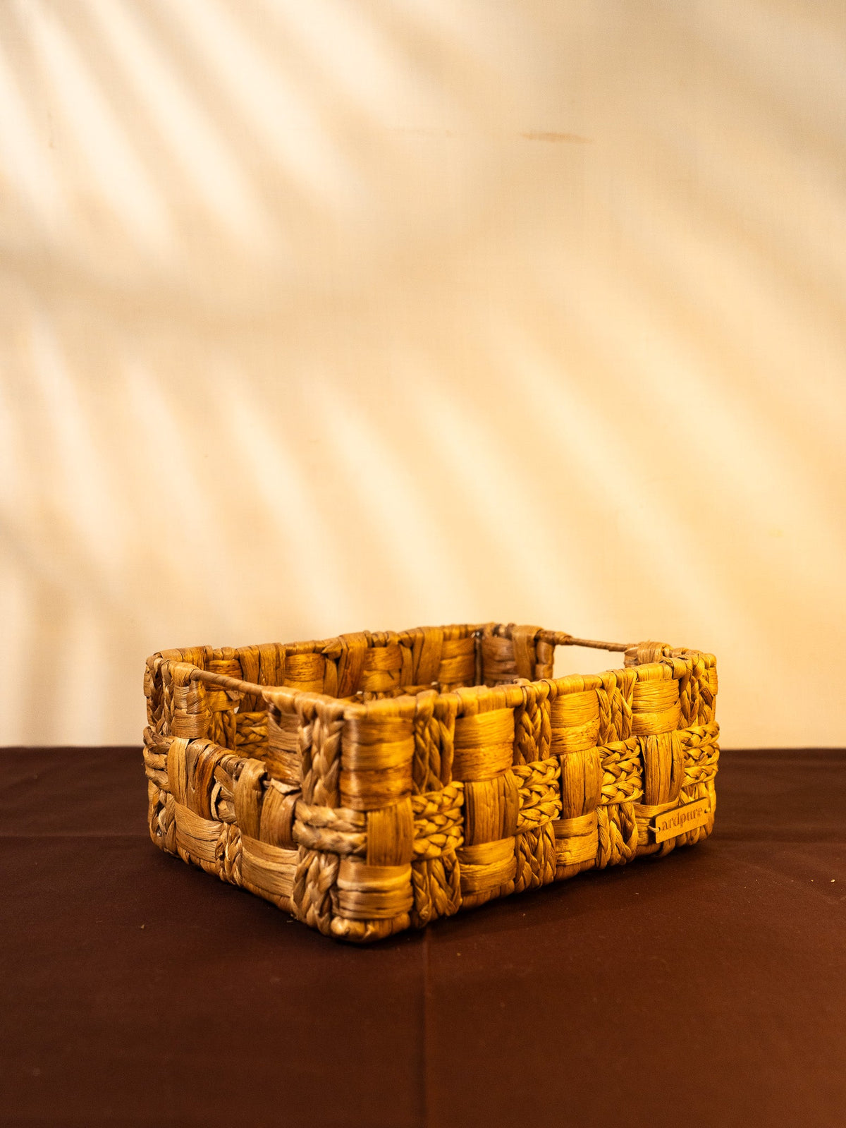 French Braided Tray - Water Hyacinth Storage – Trays & Platters on Brown Living™. SKU: . Img 1.