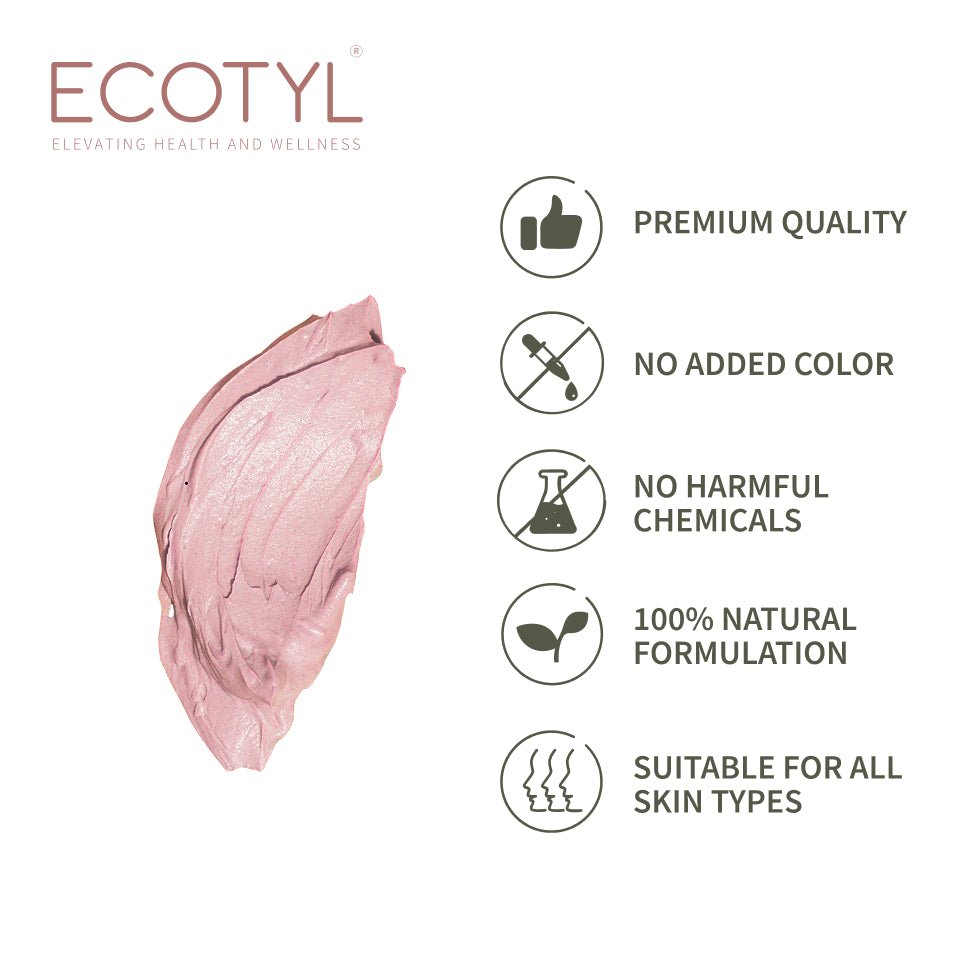 French Pink Clay | Gentle Detox Clay | Skin Brightening | 80g – Face Mask by Ecotyl available on Brown Living™. . SKU: ECOTYL00043. Img 3.