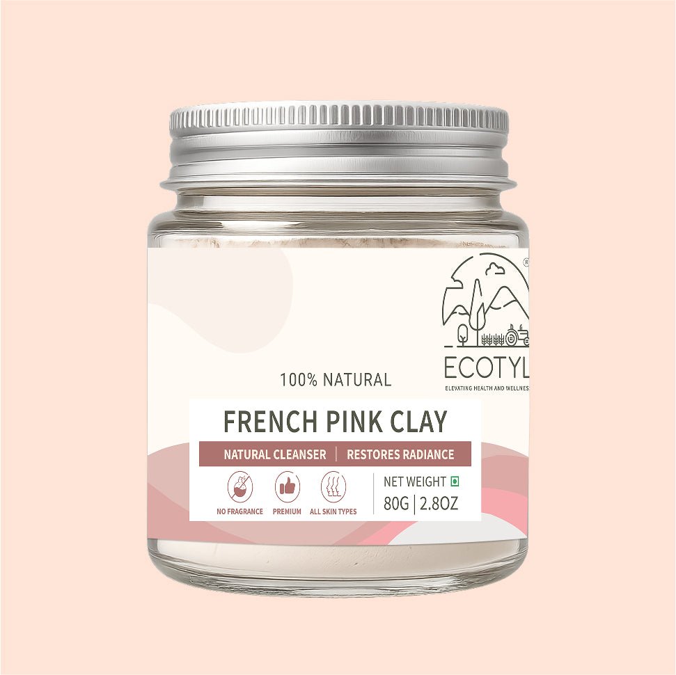 French Pink Clay | Gentle Detox Clay | Skin Brightening | 80g – Face Mask by Ecotyl available on Brown Living™. . SKU: ECOTYL00043. Img 1.