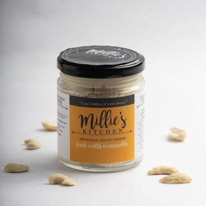 Fresh Mozzarella – Soft, Melty Vegan Cheese Made from Organic Cashews – Jams & Spreads on Brown Living™. SKU: SC04MZ. Img 1.