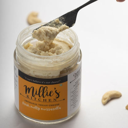 Fresh Mozzarella – Soft, Melty Vegan Cheese Made from Organic Cashews – Jams & Spreads on Brown Living™. SKU: SC04MZ. Img 2.