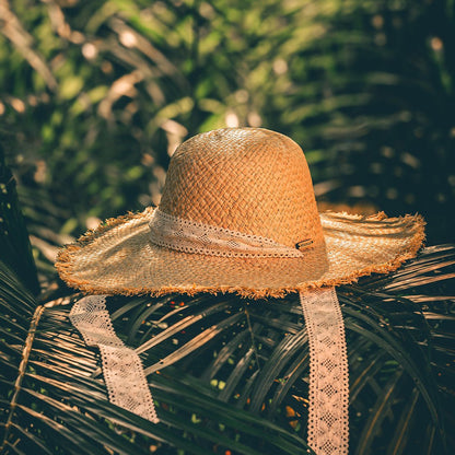 Fringe Hat | Stylish Handmade Summer Hat for Women – Womens Hat on Brown Living™. SKU: MBNL001001. Img 2.