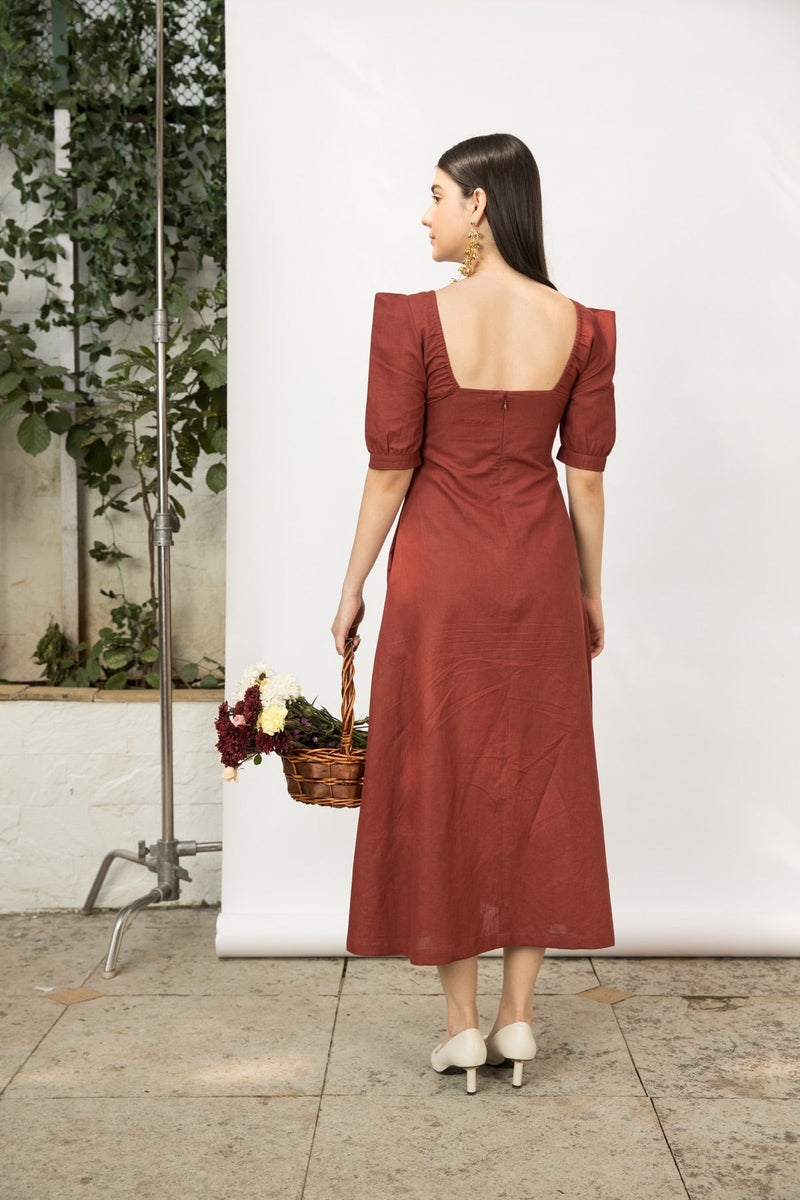 Front Slit Cotton Midi | Verified Sustainable by Brown Living™