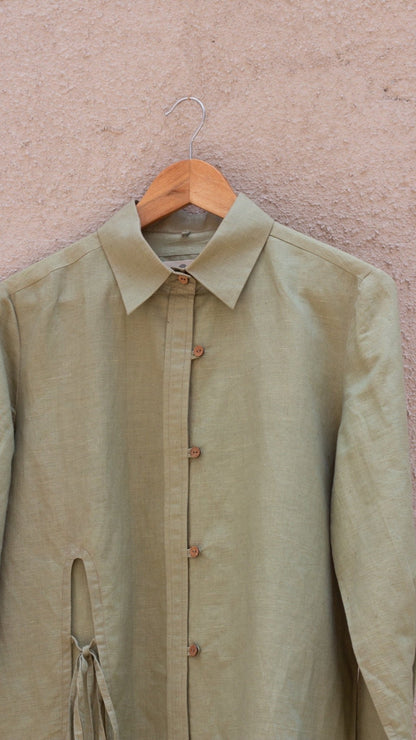 Front Slit Hemp Cotton Shirt | Verified Sustainable by Brown Living™