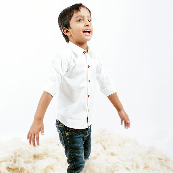 Frost- 100% Organic Cotton Formal Shirt | Verified Sustainable Kids Shirts on Brown Living™