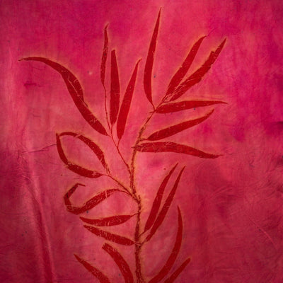 Fuschia Eucalyptus Silk Scarf – Handcrafted Natural Silk Stole – Womens Scarf on Brown Living™. SKU: scarffuschia. Img 5.