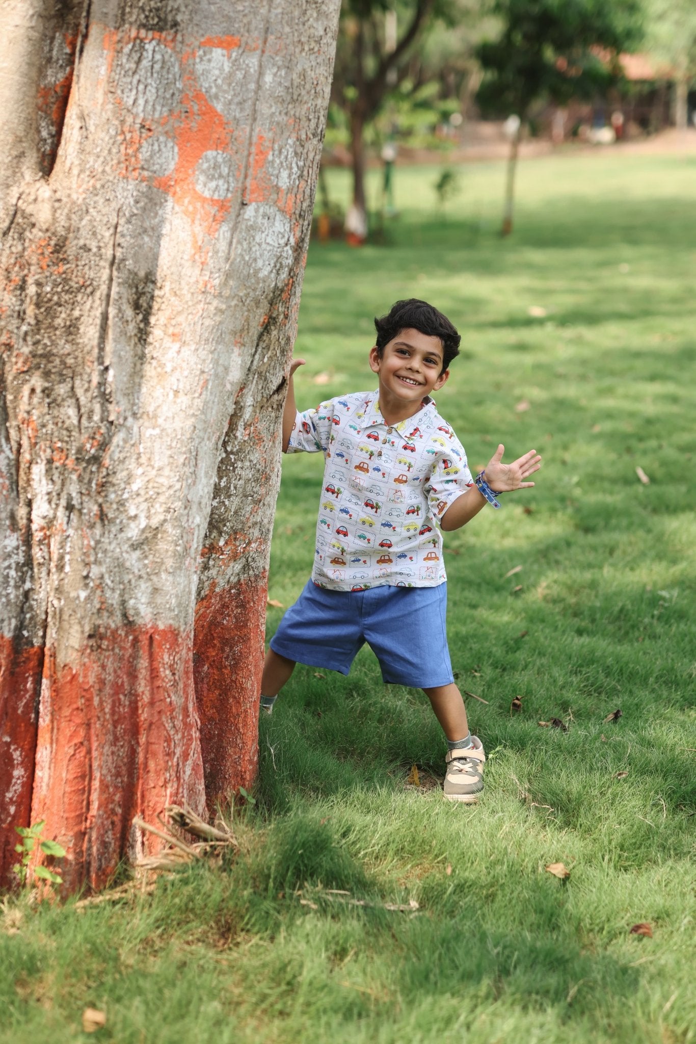 Gaadi Grid Boys Co - ord Set | Printed Comfortable Kids Outfit – Kids Daywear Sets on Brown Living™. SKU: GGB23M1. Img 3.
