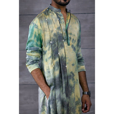 Gael Kurta | Minimal Cotton Kurta for Men | Everyday Ethnic Wear – Mens Ethnic Sets on Brown Living™. SKU: TMS0171-XS. Img 2.