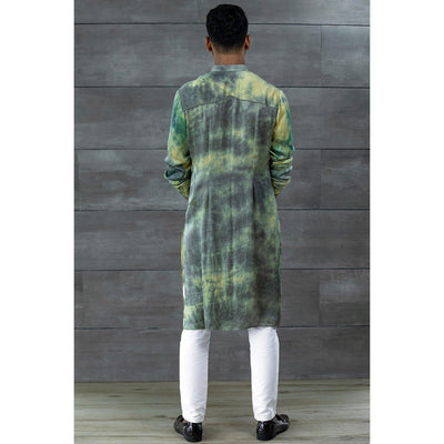 Gael Kurta | Minimal Cotton Kurta for Men | Everyday Ethnic Wear – Mens Ethnic Sets on Brown Living™. SKU: TMS0171-XS. Img 5.