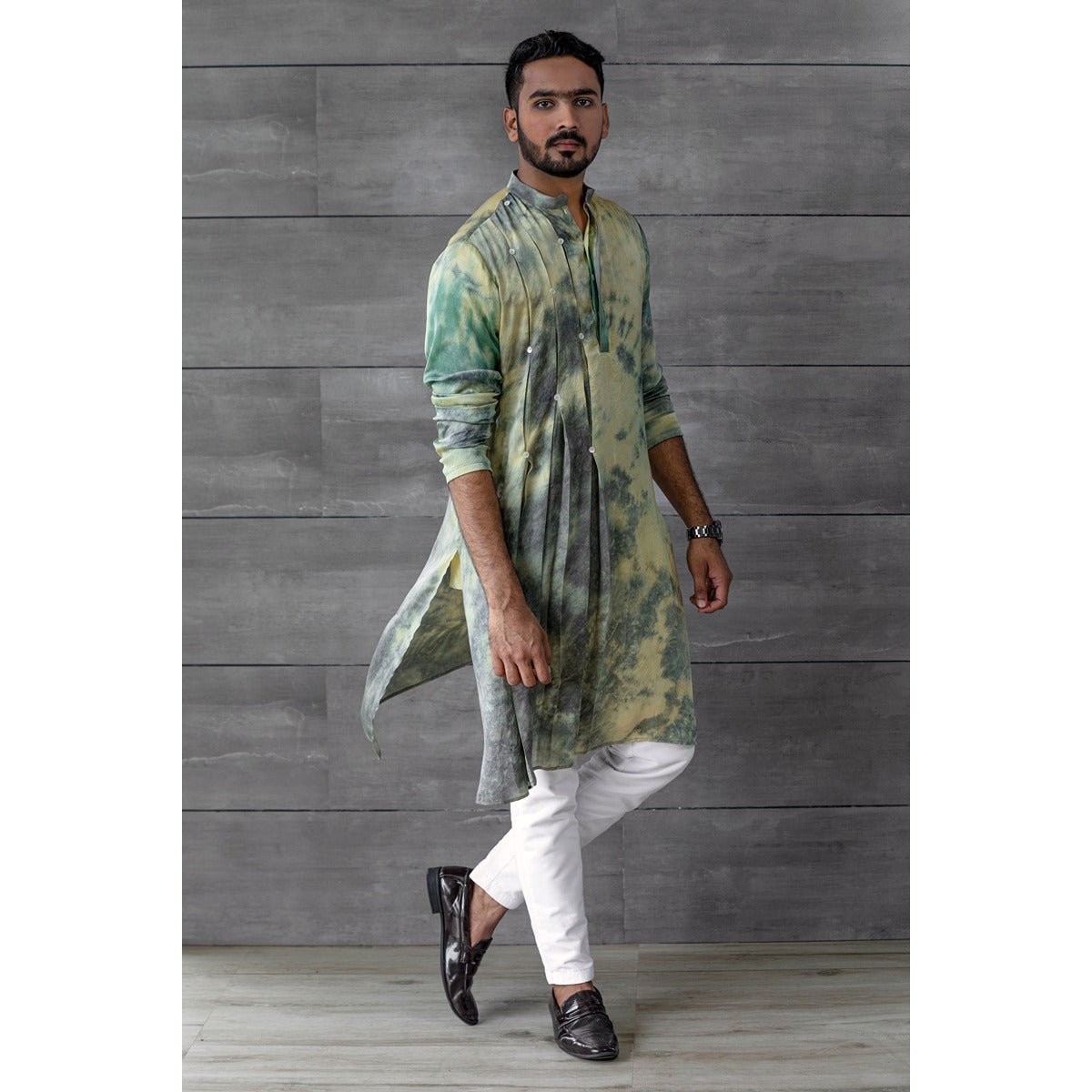 Gael Kurta | Minimal Cotton Kurta for Men | Everyday Ethnic Wear – Mens Ethnic Sets on Brown Living™. SKU: TMS0171-XS. Img 4.