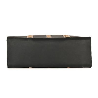 Gaia Vegan Leather Shoulder Bag (Black & Gold) – Shoulder Bags on Brown Living™. SKU: SGH2002_24BL2937. Img 10.