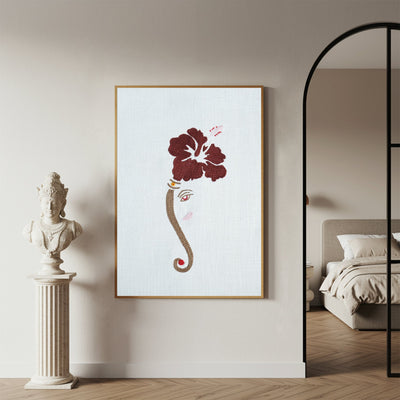 Gajavakra Wall Art – Trunk of Elephant | Unframed 12x8 Inch – Wall Decor on Brown Living™. SKU: UD00000239. Img 2.