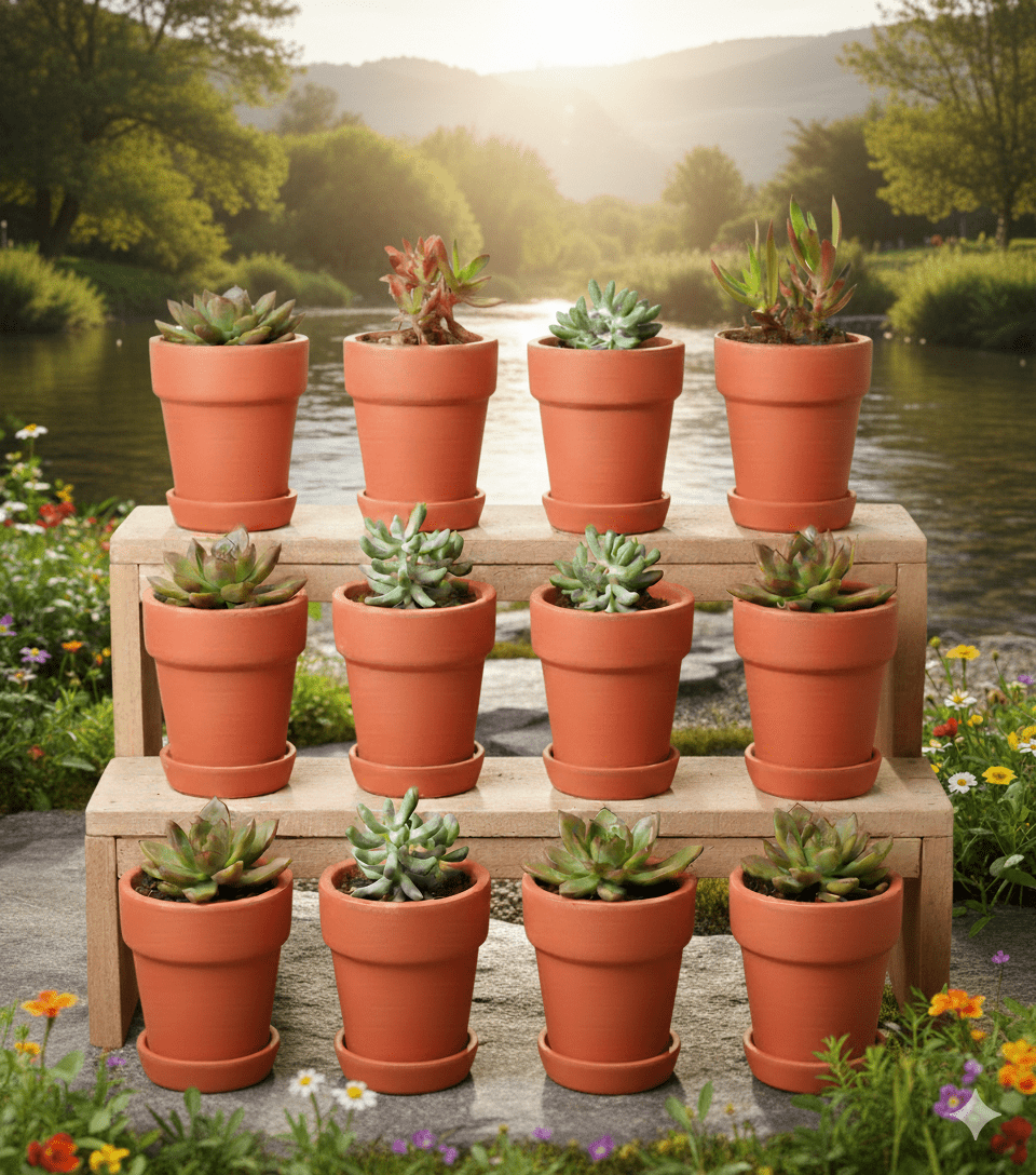 Gamla Planter Small 4 Inch | Terracotta Handmade Pot – Home & Garden on Brown Living™. SKU: PL10-12. Img 7.