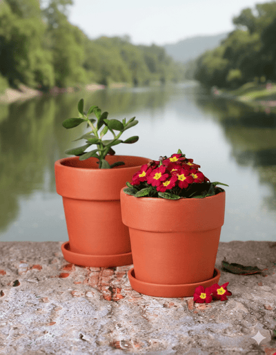 Gamla Planter Small 4 Inch | Terracotta Handmade Pot – Home & Garden on Brown Living™. SKU: PL10-2A. Img 15.