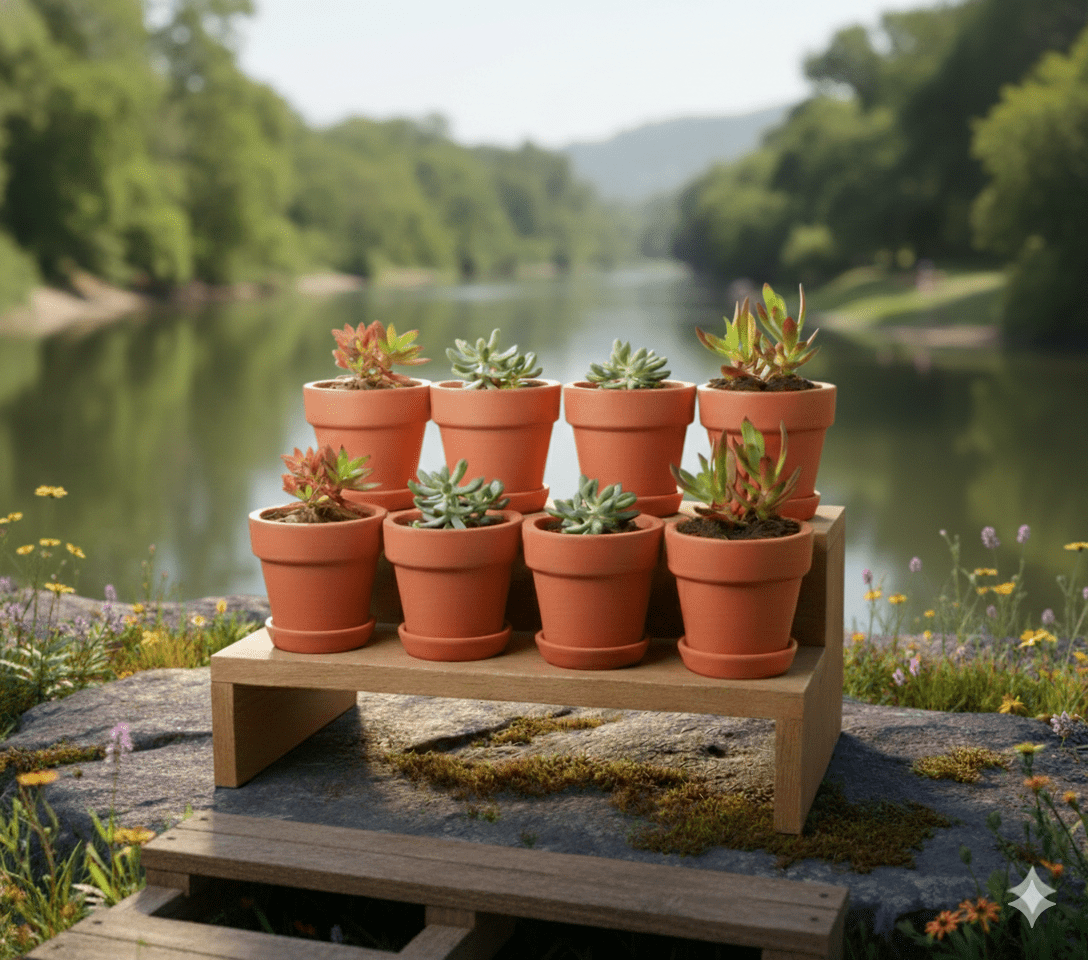 Gamla Planter Small 4 Inch | Terracotta Handmade Pot – Home & Garden on Brown Living™. SKU: PL10-8. Img 25.