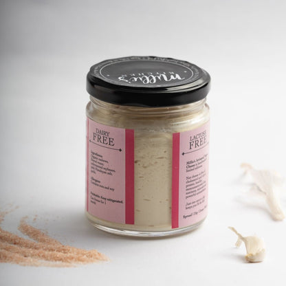 Garlic & Pink Himalayan Salt – Creamy Artisan Spread with Subtle Zest – Jams & Spreads on Brown Living™. SKU: SC05GPS. Img 5.