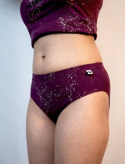 Garnet Cotton Lingerie Set – Womens Underwear on Brown Living™. SKU: 008PSCL - BikiniPlumSpltrAOP - S. Img 3.