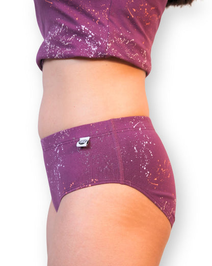 Garnet Cotton Lingerie Set – Womens Underwear on Brown Living™. SKU: 008PSCL-BikiniPlumSpltrAOP-S. Img 5.