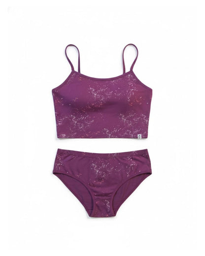 Garnet Cotton Lingerie Set – Womens Underwear on Brown Living™. SKU: 008PSCL-BikiniPlumSpltrAOP-S. Img 1.
