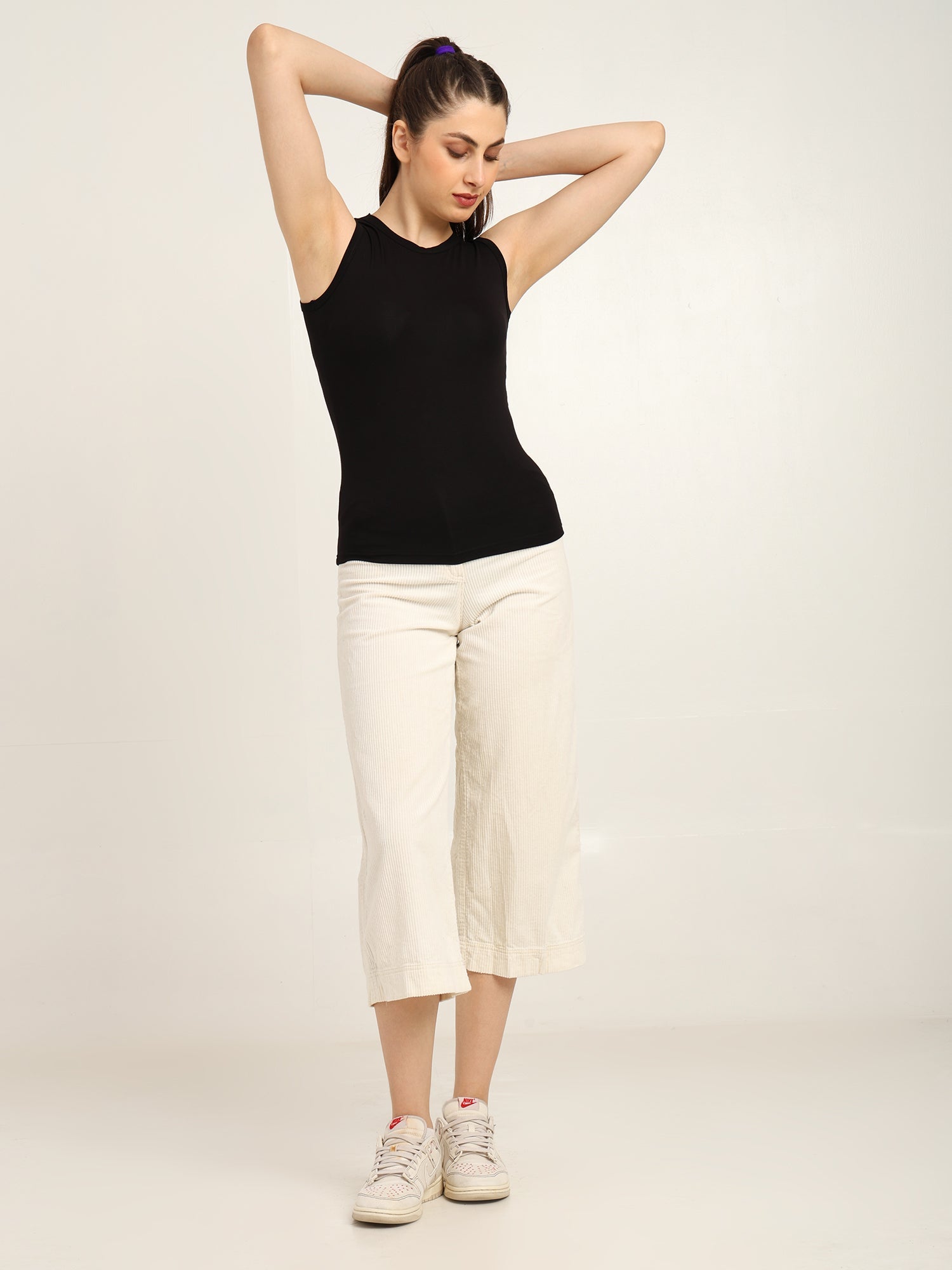 Gen Z Bamboo Tank Top For Women Breathable Casual Top – Womens Top on Brown Living™. SKU: W-TANK-TOP21-BLK-S. Img 4.