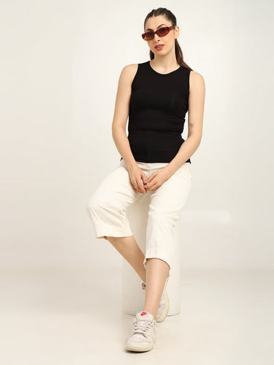 Gen Z Bamboo Tank Top For Women Breathable Casual Top – Womens Top on Brown Living™. SKU: W-TANK-TOP21-BLK-S. Img 5.