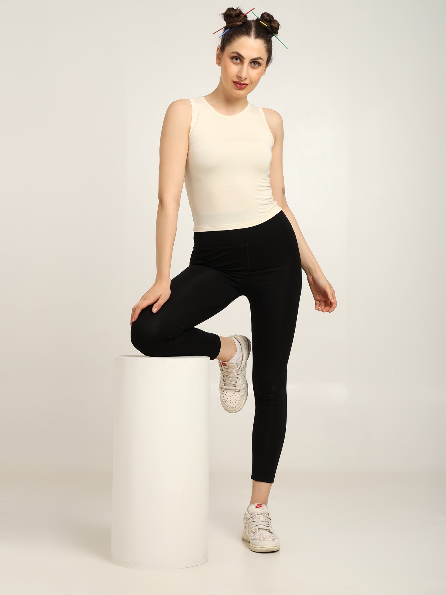 Gen Z Bamboo Tank Top For Women Breathable Casual Top – Womens Top on Brown Living™. SKU: W-TANK-TOP21-FUCH-S. Img 11.
