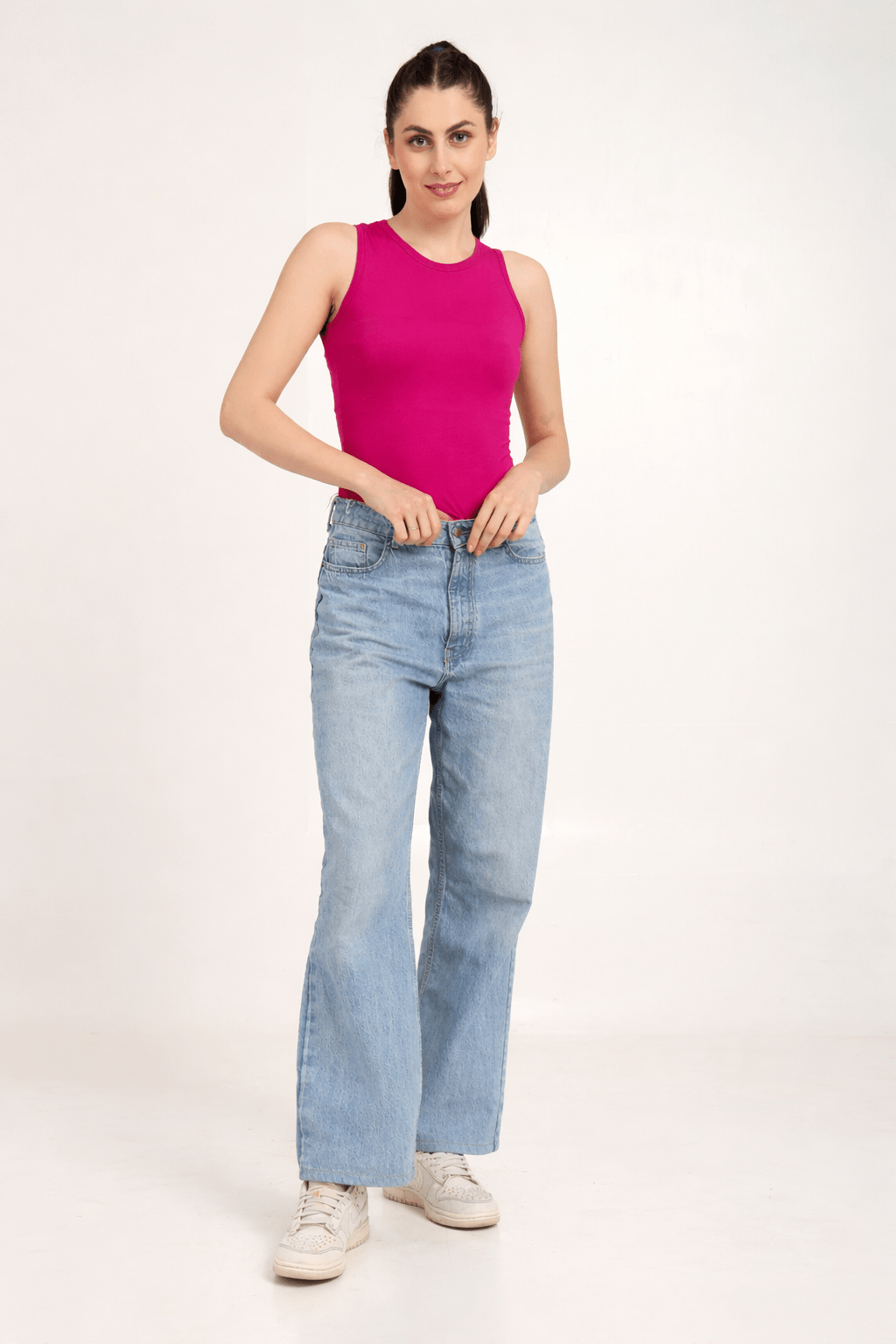 Gen Z Bamboo Tank Top For Women Breathable Casual Top – Womens Top on Brown Living™. SKU: W-TANK-TOP21-FUCH-S. Img 8.