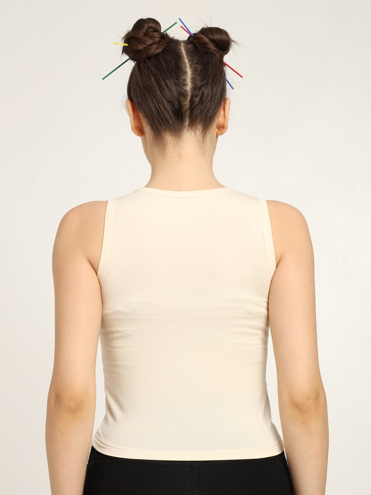 Gen Z Bamboo Tank Top For Women Breathable Casual Top – Womens Top on Brown Living™. SKU: W-TANK-TOP21-FUCH-S. Img 9.