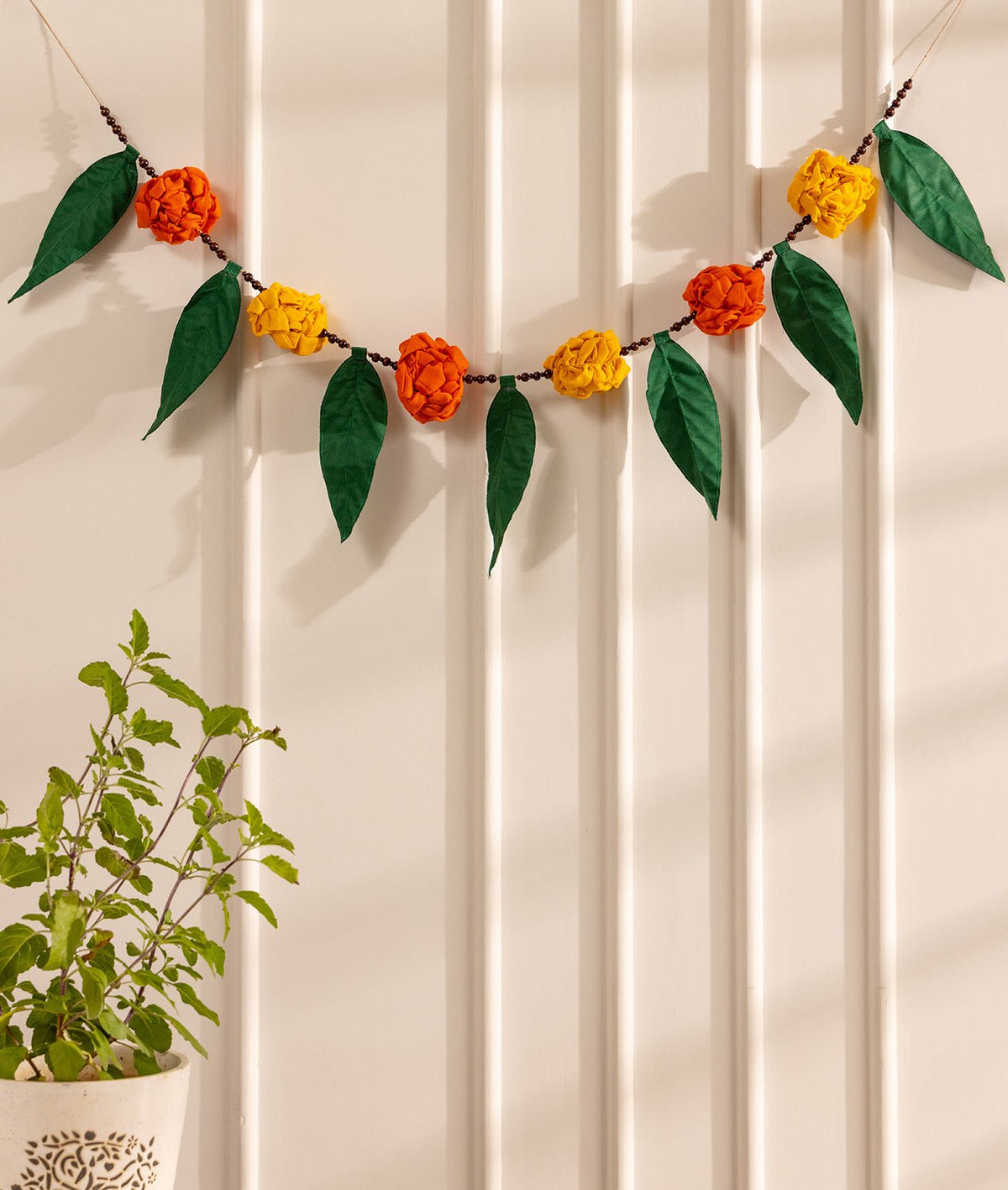 Genda Toran | Diwali Festive Door Decor For Home Entrance – Decor & Artefacts on Brown Living™. SKU: Gul_Diwali_26_018. Img 3.