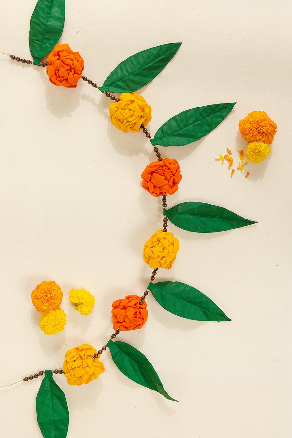 Genda Toran | Diwali Festive Door Decor For Home Entrance – Decor & Artefacts on Brown Living™. SKU: Gul_Diwali_26_018. Img 4.