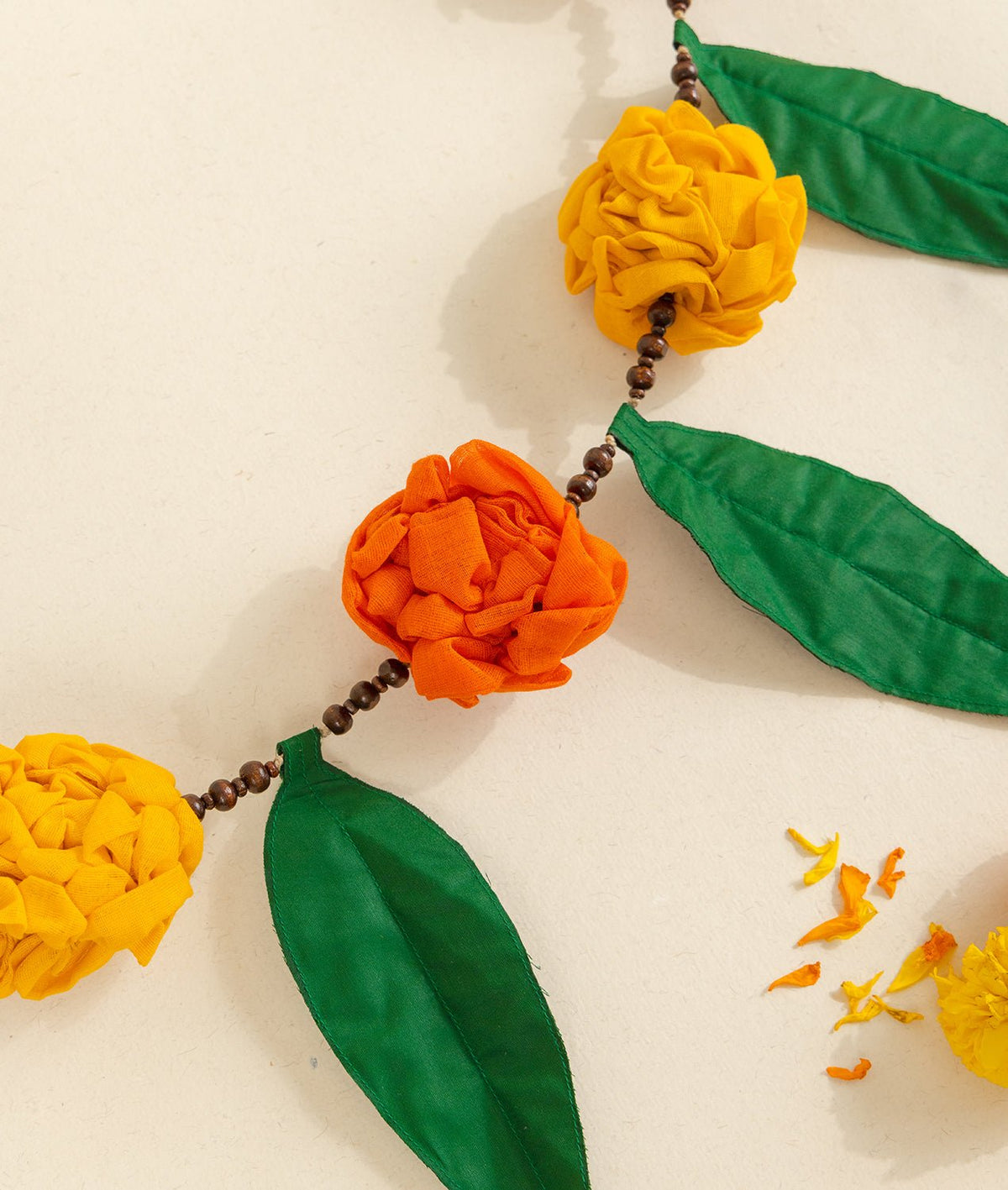 Genda Toran | Diwali Festive Door Decor For Home Entrance – Decor & Artefacts on Brown Living™. SKU: Gul_Diwali_26_018. Img 1.