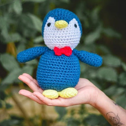 Gentleman Penguin Handcrafted Crochet Soft Toy | Verified Sustainable by Brown Living™