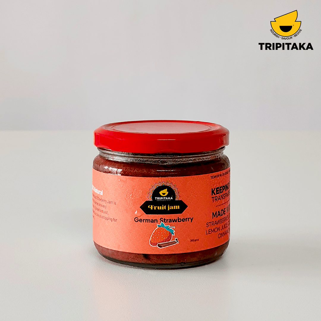 German Strawberry Jam | Date Sweetened Fruit Spread | 300g – Jams & Spreads on Brown Living™. SKU: TP-JM-GS. Img 1.