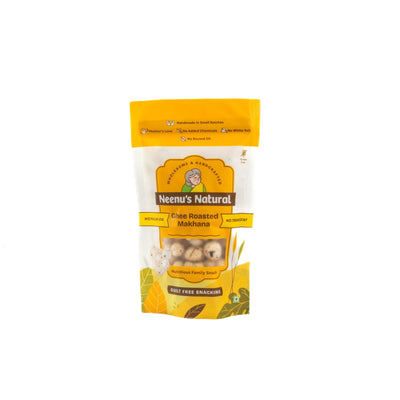 Ghee Roasted Makhana | Crunchy & Nutritious Fox Nut Snack – Healthy Snacks on Brown Living™. SKU: NN_12. Img 1.